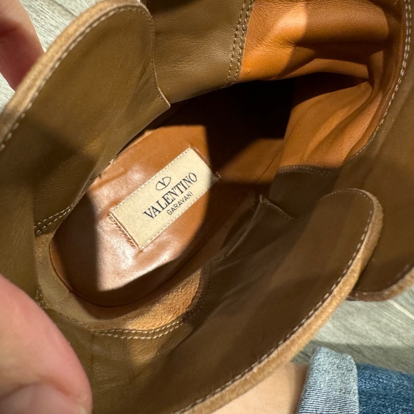 Valentino Rockstud Suede Block Heel Boots 37.5 - Picture 5 of 15